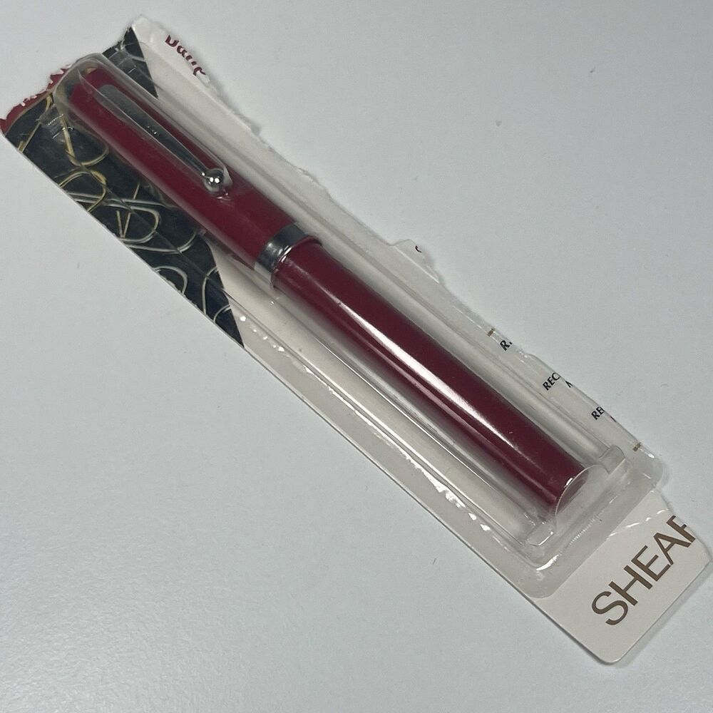 NEW Vintage Sheaffer Red No Nonsense Medium Ball Point Pen Black Ink -Read